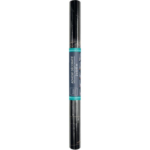 Hochwertige Klebefolie Schwarzer Marmor – Moderne Dekofolie, selbstklebend, 45cmx200cm