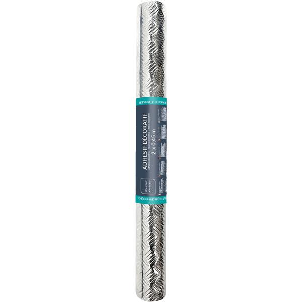 2er-Set Minimalistische Klebefolie in Metalloptik, silber – Hochwertige Dekofolie, selbstklebend, 45cmx200cm