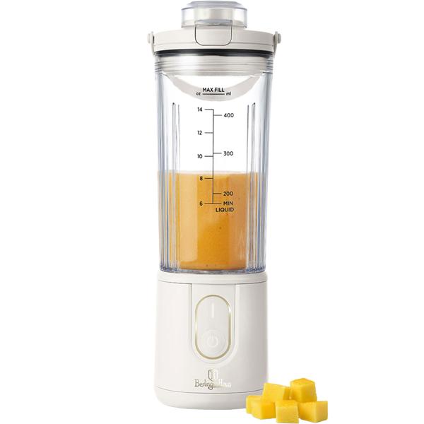 Tragbarer Akku Standmixer & Smoothie Maker kabellos: Leistungsstarker Mini Blender für frische Shakes, Säfte - ideal für Sport, Arbeit & Reisen