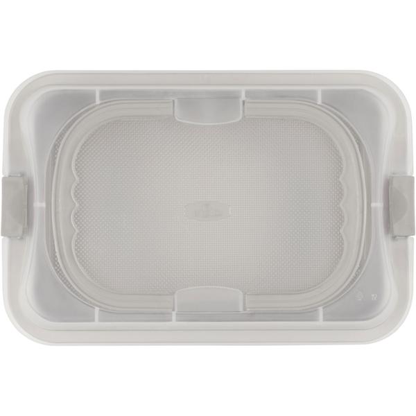 Arrostoio con coperchio 36,5 x 24,5 cm – Pirofila antiaderente in acciaio al carbonio, resistente al forno fino a 220 °C, ideale per forno e trasporto