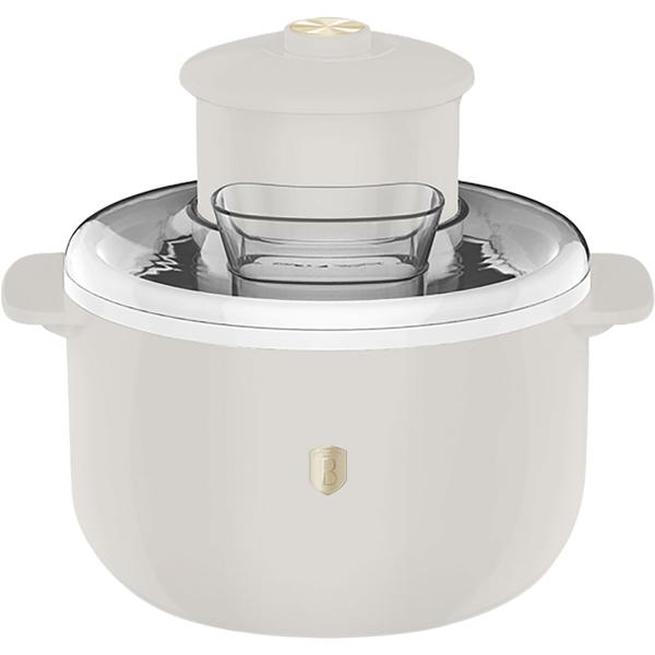 Elegant cream‑coloured 1.1 l ice cream maker: for creamy ice cream, fresh sorbet & delicate frozen yoghurt – compact dessert machine