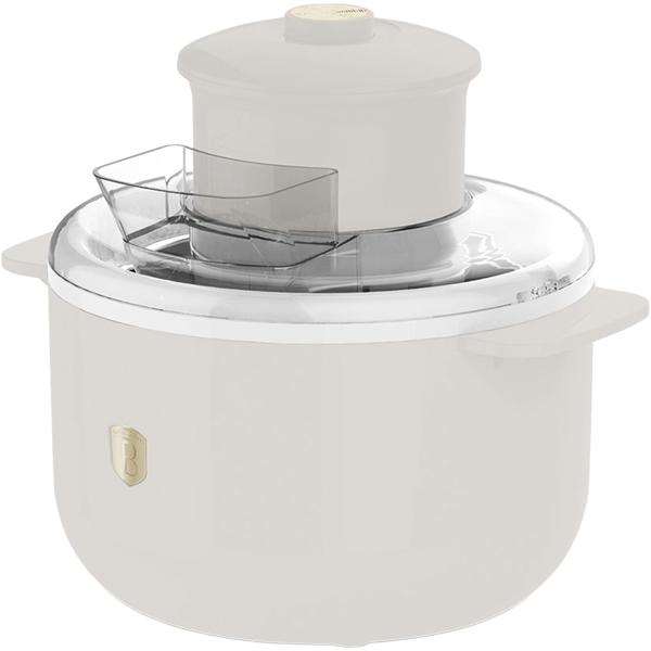 Elegant cream‑coloured 1.1 l ice cream maker: for creamy ice cream, fresh sorbet & delicate frozen yoghurt – compact dessert machine