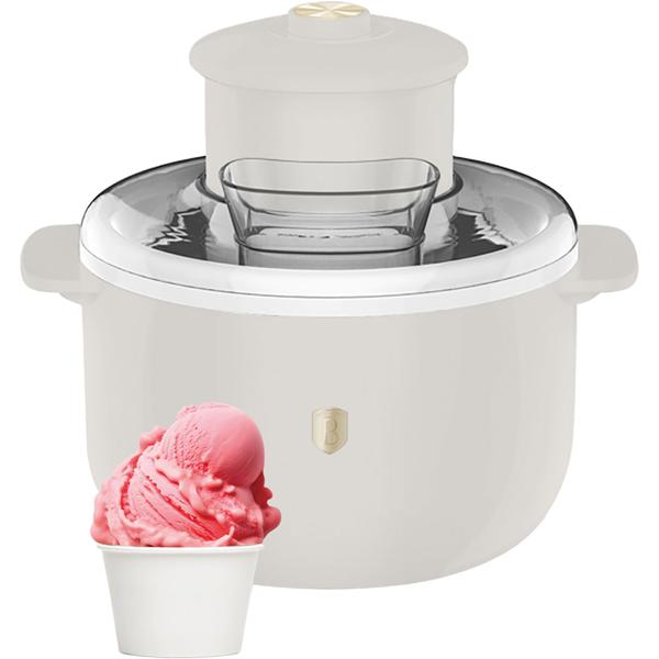 Elegant cream‑coloured 1.1 l ice cream maker: for creamy ice cream, fresh sorbet & delicate frozen yoghurt – compact dessert machine