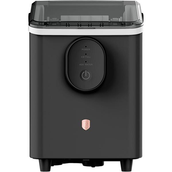 Macchina per cubetti di ghiaccio – Ice maker compatto dal design retrò con serbatoio acqua 0,8 L e 120 W – 12 kg di ghiaccio in 24 h – Incl. pratica paletta per il ghiaccio, nero oro rosa