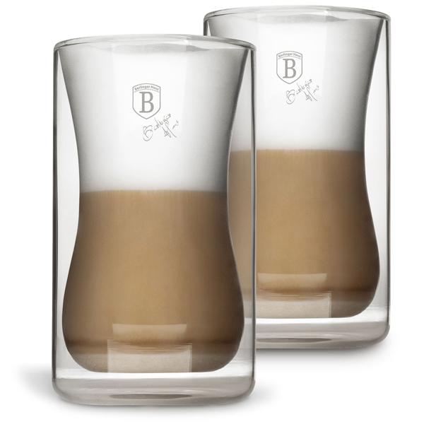 Set of 2 double-walled 270 ml coffee glasses made of borosilicate glass – elegant thermo glasses with floating effect – heat-resistant & modern design coffee mugs