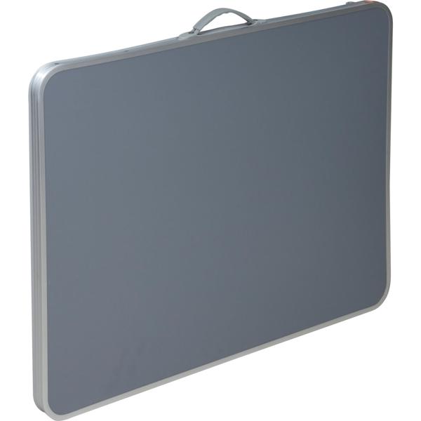 Tavolo da campeggio pieghevole (80 x 60 x 69 cm) in grigio – tavolo resistente alle intemperie con robusto bordo in alluminio, telaio in metallo stabile e pratica maniglia di trasporto, capacità di carico fino a 30 kg
