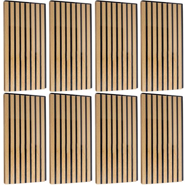 8er-Set Wandpaneele 60x30 cm in edler Holzoptik – Akustik-Wandverkleidung aus MDF & PET – Nachhaltiges Design FSC-zertifiziert für eine moderne Raumgestaltung