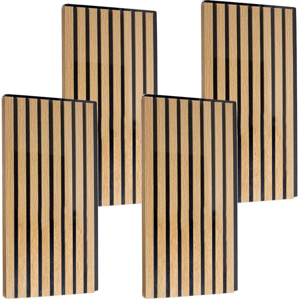 Set de 16 panneaux muraux 60x30 cm aspect bois élégant – revêtement mural acoustique en MDF & PET – design durable certifié FSC pour une décoration intérieure moderne