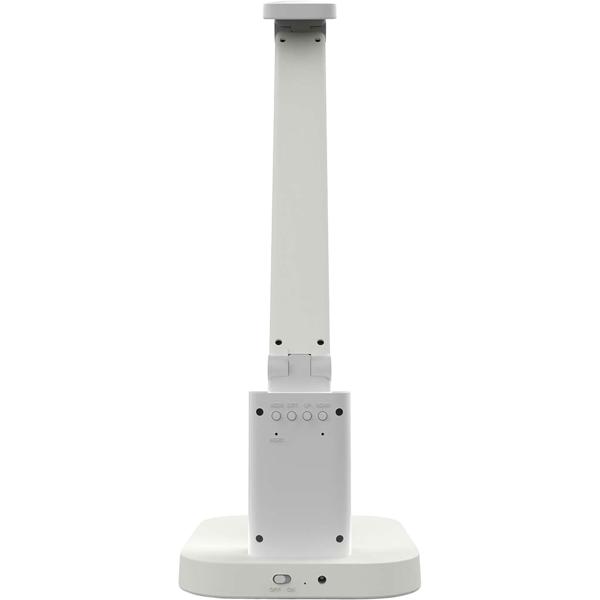 Aufladbare LED Schreibtischleuchte – Schicke Nachttischlampe mit Touch-Dimmer, Kalender, Raumtemperatur, Alarm & Uhr fürs Schlafzimmer & Büro