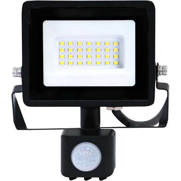 Set of 2 LED floodlights with motion sensor – 1620 lumen outdoor spotlight – 4000K – adjustable wall floodlight IP44 – 3x8 m detection