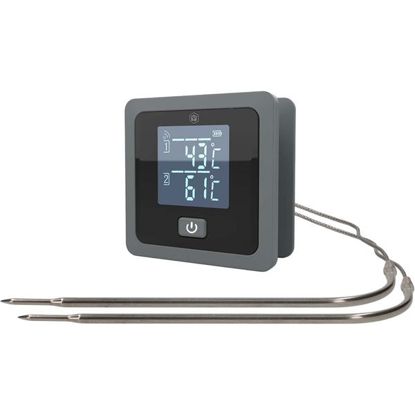 Termometro per carne Bluetooth di precisione con 2 sonde per BBQ e forno – controllo smart via app, timer e allarme per risultati perfetti alla griglia, 7,5 cm