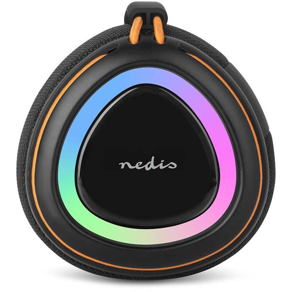 Haut-parleur Bluetooth 5.4 compact, 40 W – Enceinte musicale mobile sans fil, portable avec batterie pour l’extérieur et la maison, son puissant, noir/orange
