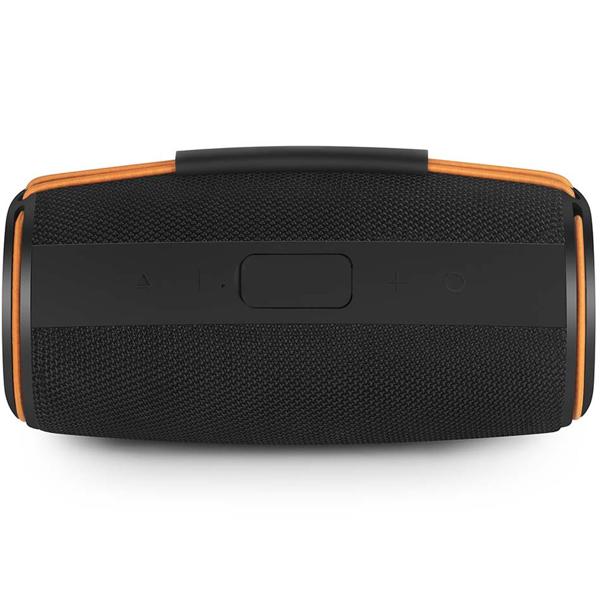 Haut-parleur Bluetooth 5.4, 60 W – Haut-parleur de musique mobile sans fil, portable avec batterie pour l’extérieur et la maison, son puissant, noir/orange