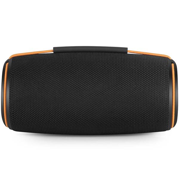 Haut-parleur Bluetooth 5.4, 60 W – Haut-parleur de musique mobile sans fil, portable avec batterie pour l’extérieur et la maison, son puissant, noir/orange