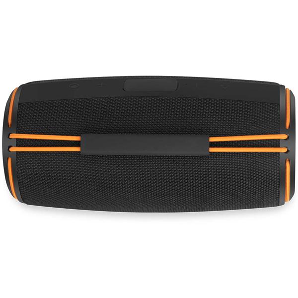 Haut-parleur Bluetooth 5.4, 60 W – Haut-parleur de musique mobile sans fil, portable avec batterie pour l’extérieur et la maison, son puissant, noir/orange
