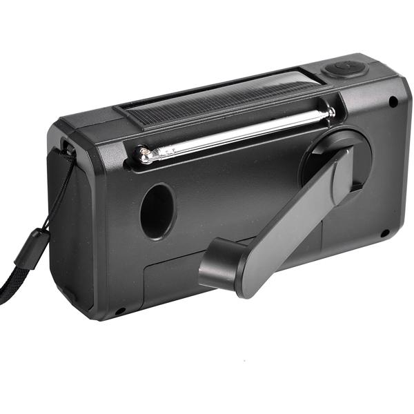 Reliable solar crank radio DAB+ FM emergency radio with power bank, torch & Bluetooth: robust outdoor radio for camping & crises