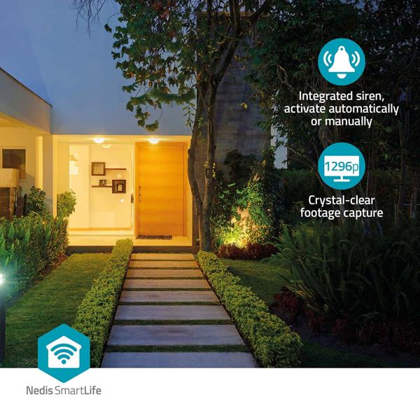 Caméra Wi‑Fi 4K d’extérieur avec batterie et option solaire, PTZ 355° orientable, vision nocturne couleur, projecteur, sirène, IP65 étanche & compatible Alexa/Google