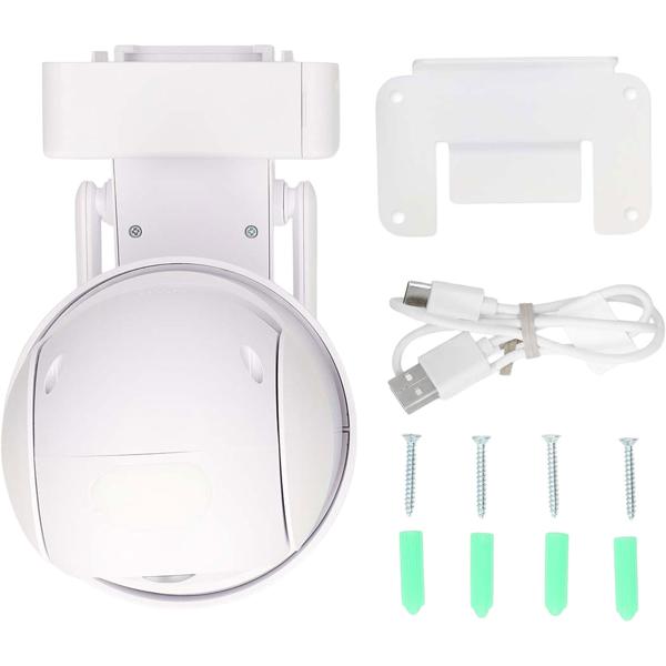 Caméra Wi‑Fi 4K d’extérieur avec batterie et option solaire, PTZ 355° orientable, vision nocturne couleur, projecteur, sirène, IP65 étanche & compatible Alexa/Google