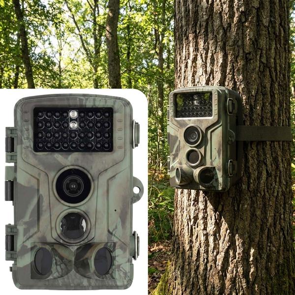 Robuste 4K Ultra HD Wildkamera mit 50MP, 0,2s Auslösezeit & IP65 Schutz - Fotofalle mit 20m PIR-Erfassung & IR-Nachtsicht für Garten & Jagd