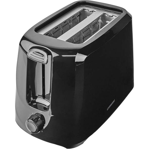 2-slot toaster in black – Modern 700 W design toaster with 6 browning levels, crumb tray & cancel function – Incl. cable storage