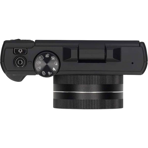 Digital 4K photo camera – professional vlogging camera with WiFi, flip screen & 75 MP, compact vlog camera for holidays & YouTube, black