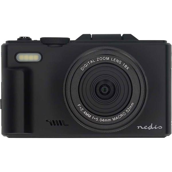 Digital 4K photo camera – professional vlogging camera with WiFi, flip screen & 75 MP, compact vlog camera for holidays & YouTube, black