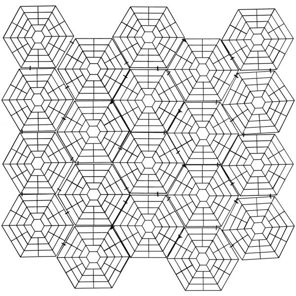 Reliable heron and cat protection for garden ponds: set of 20 floating hexagonal pond protection grids
