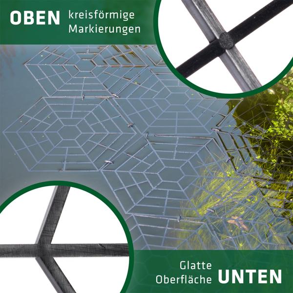Zuverlässiger Reiher- & Katzenschutz für Gartenteiche: 20er Set Teichgitter, sechseckig Teichschutzgitter schwimmend