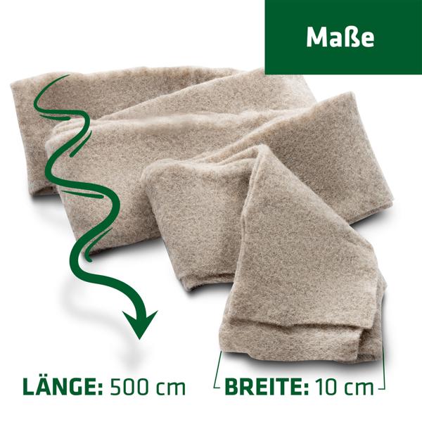 Effektiver Schneckenschutz: 5m Schafwolle Schneckenbremse für Gemüsebeet & Garten - Biologischer, giftfreier Schnecken-Stopp aus Wolle