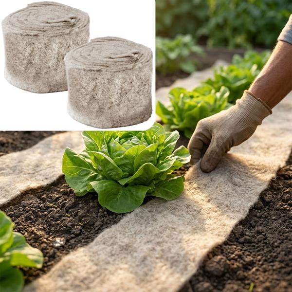 Set of 2 effective slug protection: 5 m sheep’s wool slug barrier for vegetable beds & garden – biological, poison-free slug stop made of wool