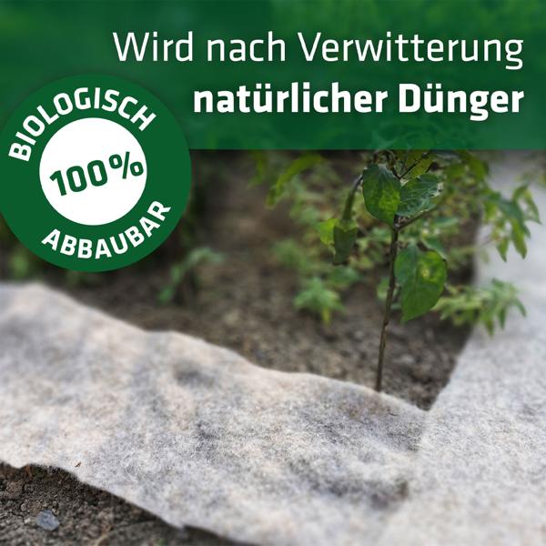 2er-Set Effektiver Schneckenschutz: 5m Schafwolle Schneckenbremse für Gemüsebeet & Garten - Biologischer, giftfreier Schnecken-Stopp aus Wolle