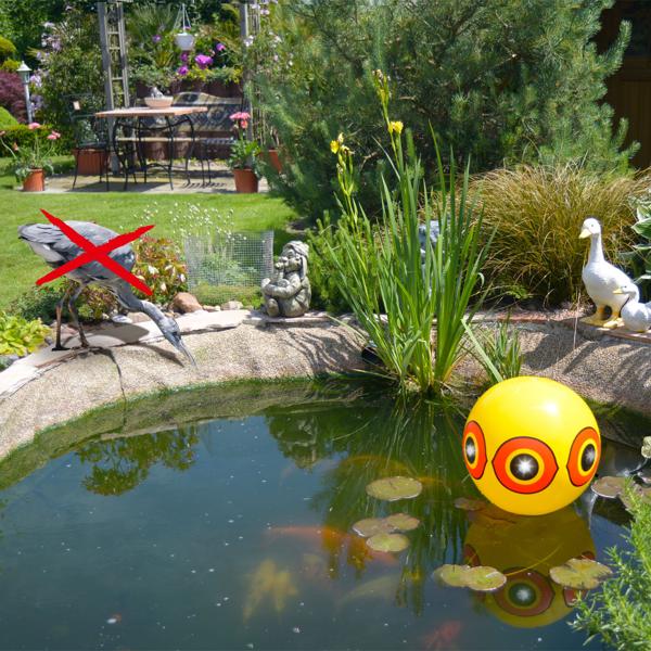 Ballon effaroucheur d’oiseaux lot de 2 : protection efficace contre oiseaux et hérons pour jardin, étang, balcon et arbres – Protection flexible