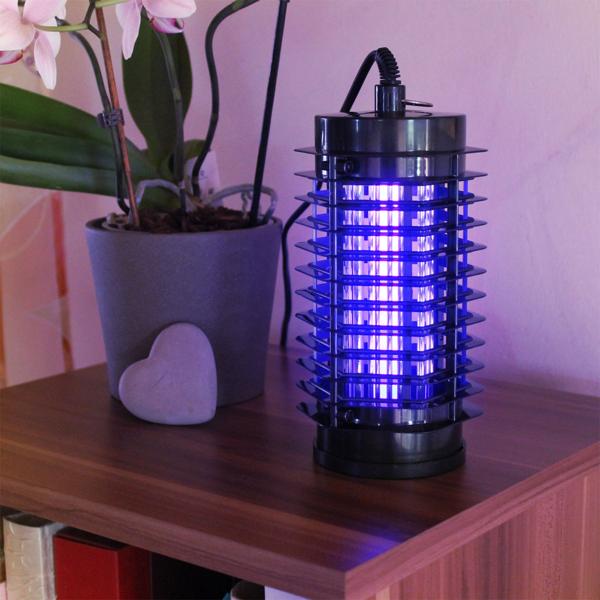 Lampe anti-moustiques UV LED efficace et piège à mouches pour pièces jusqu’à 25 m² – piège électrique compact pour insectes pour la maison