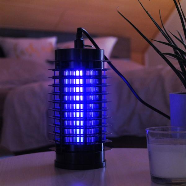 Lampe anti-moustiques UV LED efficace et piège à mouches pour pièces jusqu’à 25 m² – piège électrique compact pour insectes pour la maison