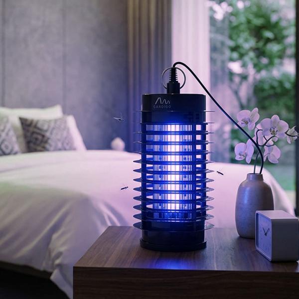 Lampe anti-moustiques UV LED efficace et piège à mouches pour pièces jusqu’à 25 m² – piège électrique compact pour insectes pour la maison