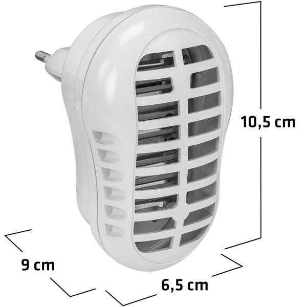 Lot de 2 pièges électriques pour moucherons des fruits à prise UV – destructeur efficace de mouches des fruits, lampe anti‑insectes pour cuisine et intérieur – sans insecticide