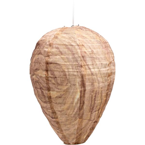 Wasp nest decoy set of 2 made of robust polyester – natural wasp control without chemicals for porch roof, terrace, carport and pergola – wasp deterrent