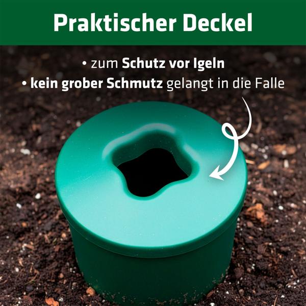 2er-Set Effektive Schneckenfalle: Natürlicher Schneckenschutz & Schneckenabwehr für Beete – Giftfreie, biologische Bierfalle im Garten