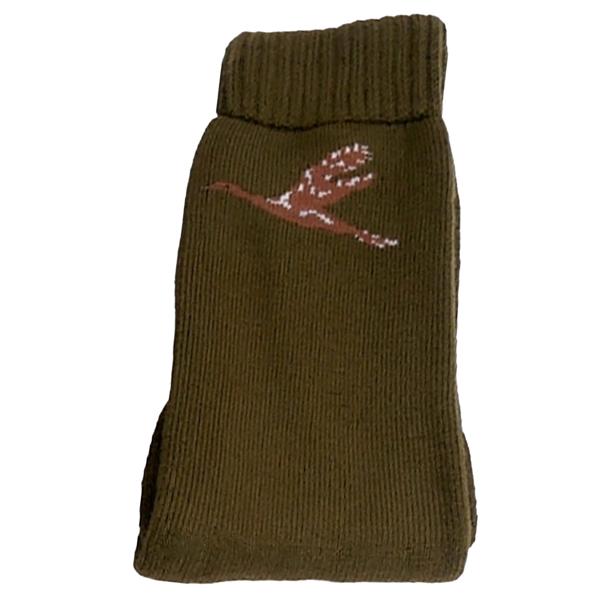 Lot de 3 chaussettes de chasse de haute qualité en kaki, taille 43/46 – avec motif cerf, motif canard & modèle uni – chaussettes respirantes et confortables pour la chasse & les activités outdoor
