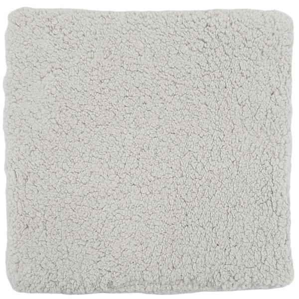 Coussin de siège aspect peau d’agneau – 39 x 39 cm, taupe, pour un confort chaleureux – Coussin en fourrure synthétique, doux et duveteux, pour chaise, banc, fauteuil