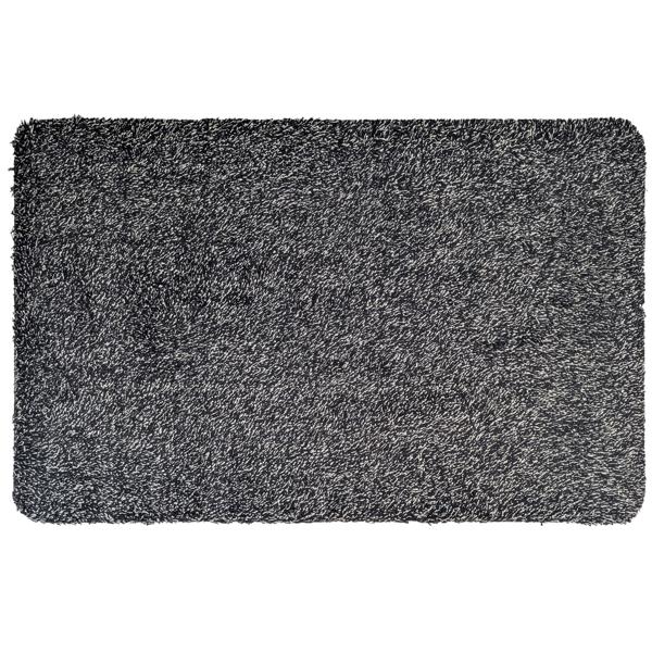 Tapis anti-saletés 70 x 46 cm noir et blanc – paillasson avec revers antidérapant en TPR et surface résistante pour ton couloir et ta porte d’entrée