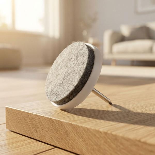 Set da 20 pattini in feltro con chiodo robusto – pattini per sedie di alta qualità con diametro 2 cm per una protezione sicura del pavimento su parquet, laminato e piastrelle