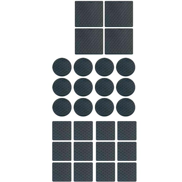 Felt gliders 56-piece value pack, black – anti-scratch felt for chair legs & furniture – floor protection & sound insulation – various sizes