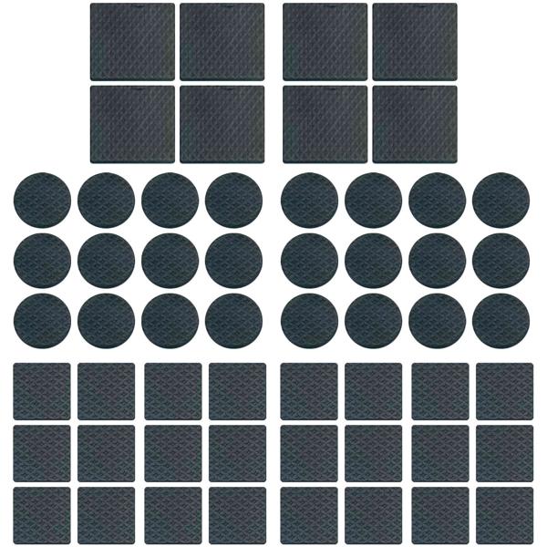 Felt gliders 56-piece value pack, black – anti-scratch felt for chair legs & furniture – floor protection & sound insulation – various sizes