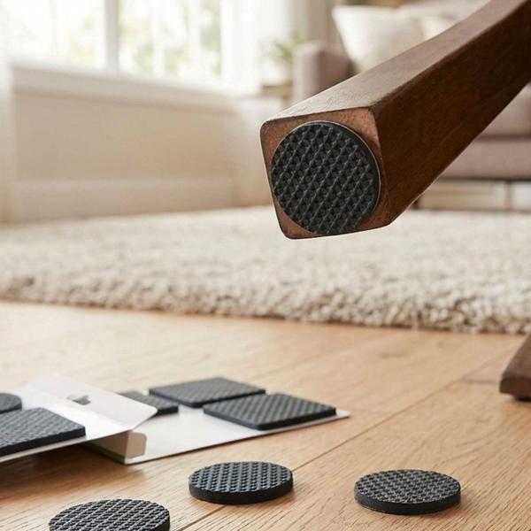 Felt gliders 56-piece value pack, black – anti-scratch felt for chair legs & furniture – floor protection & sound insulation – various sizes