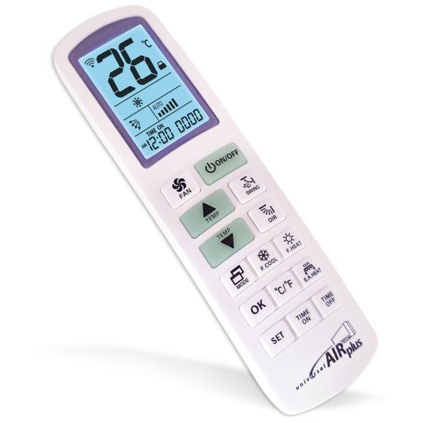 Télécommande universelle pour climatiseur – télécommande de remplacement universelle adaptée à toutes les marques avec grand écran LCD et éclairage