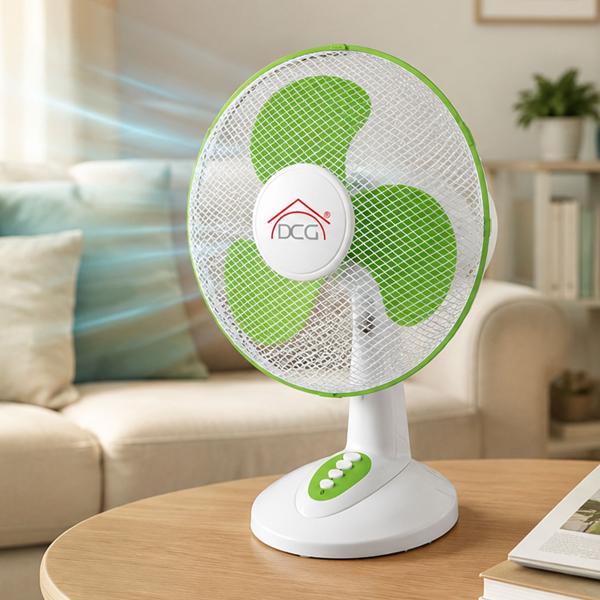 Powerful 40 cm table fan for your office or bedroom – strong fan with 3 speeds and oscillation
