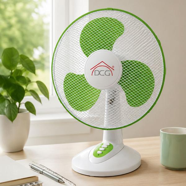 Powerful 40 cm table fan for your office or bedroom – strong fan with 3 speeds and oscillation