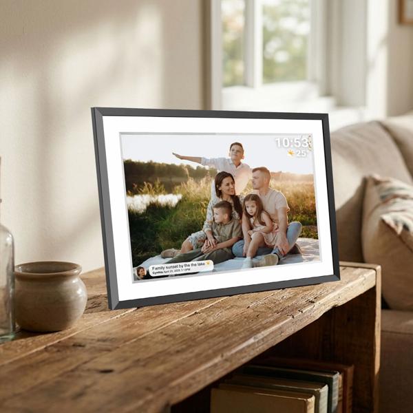 Smart 10.1-inch WLAN photo frame – digital IPS touchscreen frame with Frameo app, 16 GB memory – the perfect family gift
