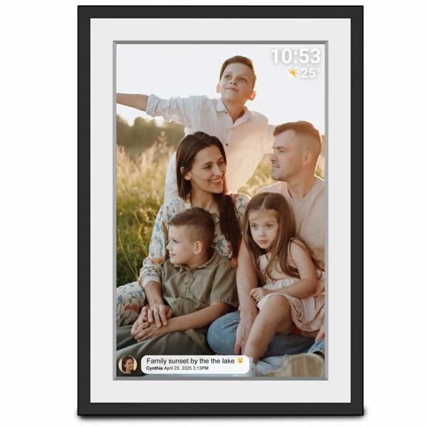 Smart 10.1-inch WLAN photo frame – digital IPS touchscreen frame with Frameo app, 16 GB memory – the perfect family gift